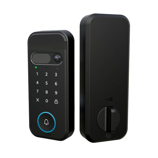 myQ Secure View smart lock, 2K camera doorbell, fingerprint, face & app control.