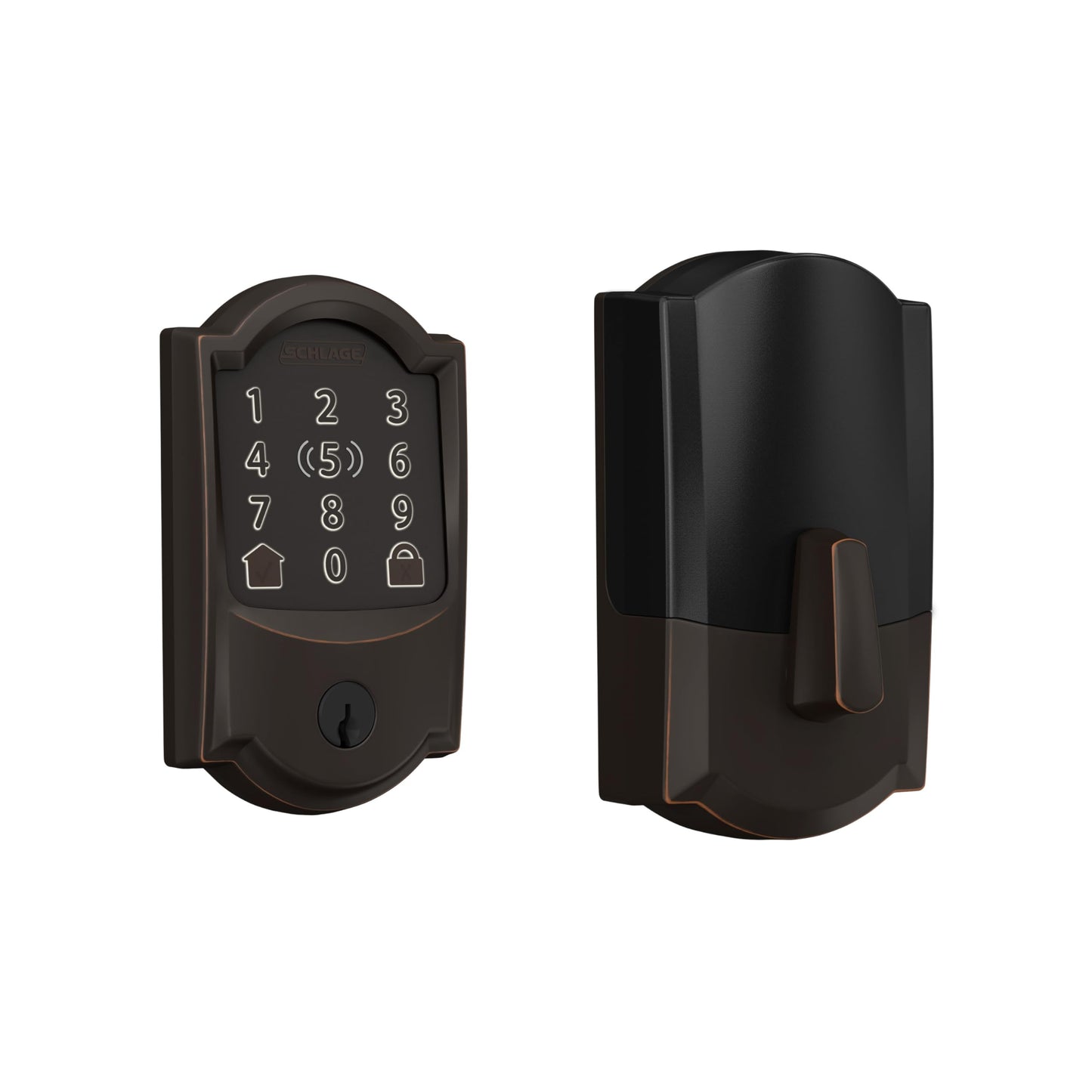 Schlage Encode Plus smart lock, WiFi deadbolt, Apple Watch unlock, HomeKit & Alexa compatible.