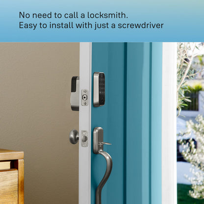 Yale Assure Lock 2 WiFi, keypad smart deadbolt, app control, backup key for front door.