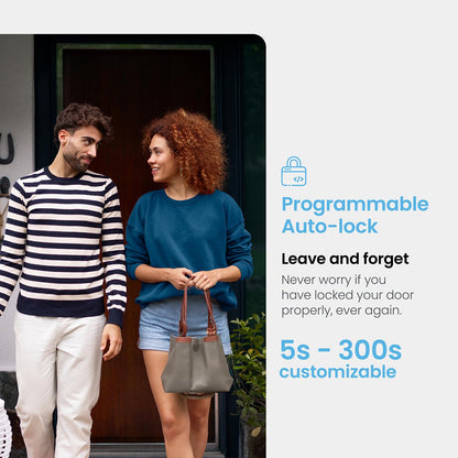Lockly Secure Pro smart lock, WiFi, fingerprint + PIN keypad, auto lock & app control.
