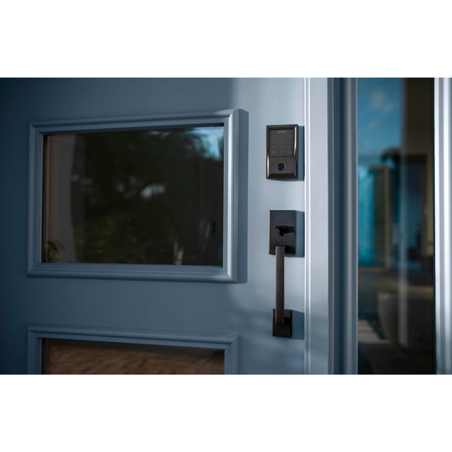 Schlage Encode matte black smart WiFi deadbolt, keypad, Alexa & Google Home ready.