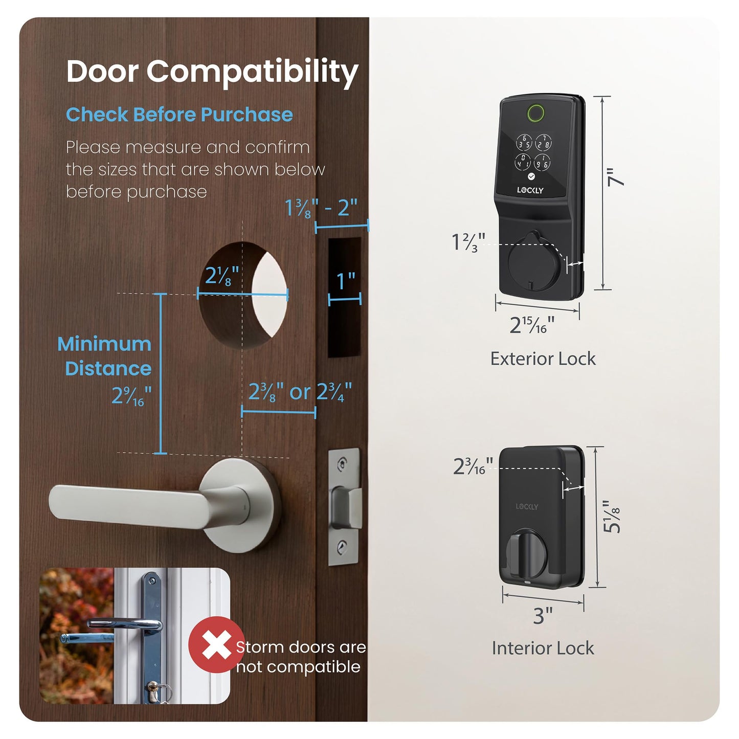 Lockly Secure Pro smart lock, WiFi, fingerprint + PIN keypad, auto lock & app control.