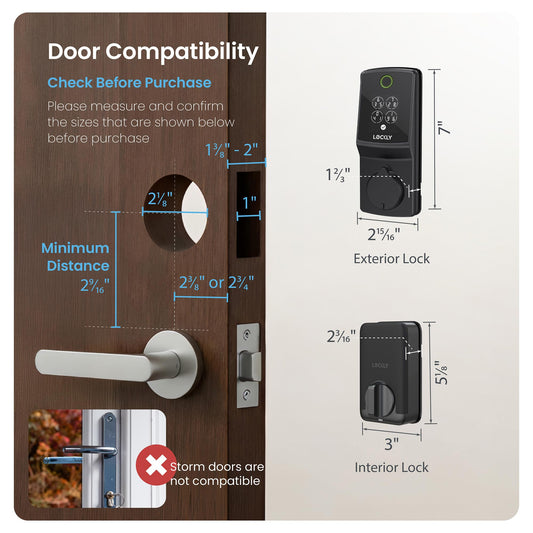 Lockly Secure Pro smart lock, WiFi, fingerprint + PIN keypad, auto lock & app control.