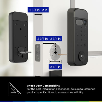 myQ Secure View smart lock, 2K camera doorbell, fingerprint, face & app control.