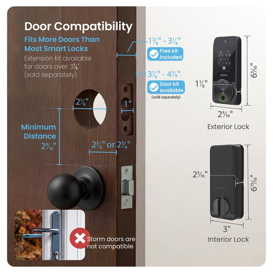 Lockly Visage smart lock, facial recognition + fingerprint, Apple Home Key support.