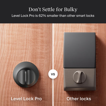 Level Lock Pro ultra small smart lock, Matter support, Apple Home Key compatible.